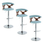 Gardenia - Mid Century Modern Adjustable Barstool With Swivel With Rounded T Footrest (Set of 2) - Furniture Home Direct