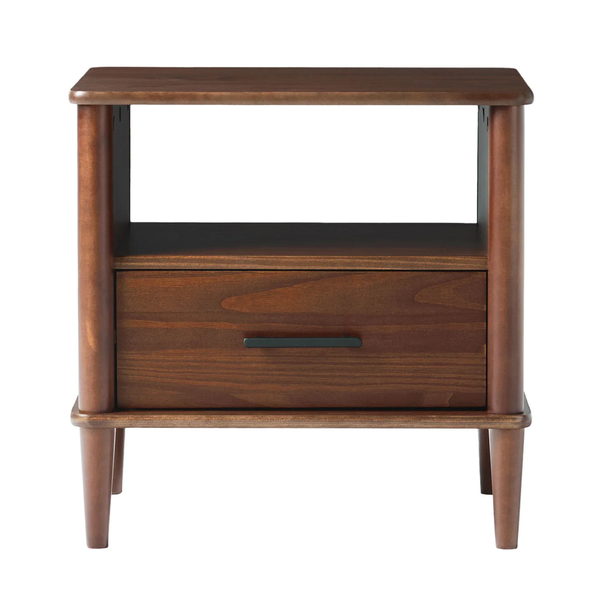 Transitional Solid Wood Spindle Nightstand - Furniture Home Direct