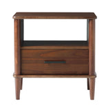 Transitional Solid Wood Spindle Nightstand - Furniture Home Direct