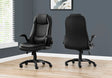 Office Chair, Adjustable Height, Swivel, Ergonomic, Armrests, Contemporary & Modern - Black - Furniture Home Direct