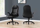 Office Chair, Adjustable Height, Swivel, Ergonomic, Armrests, Contemporary & Modern - Black - Furniture Home Direct