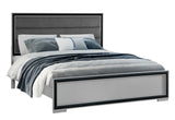 Queen Bedroom Set Modern Style Wood Finish Five Piece Black - Furniture Home Direct