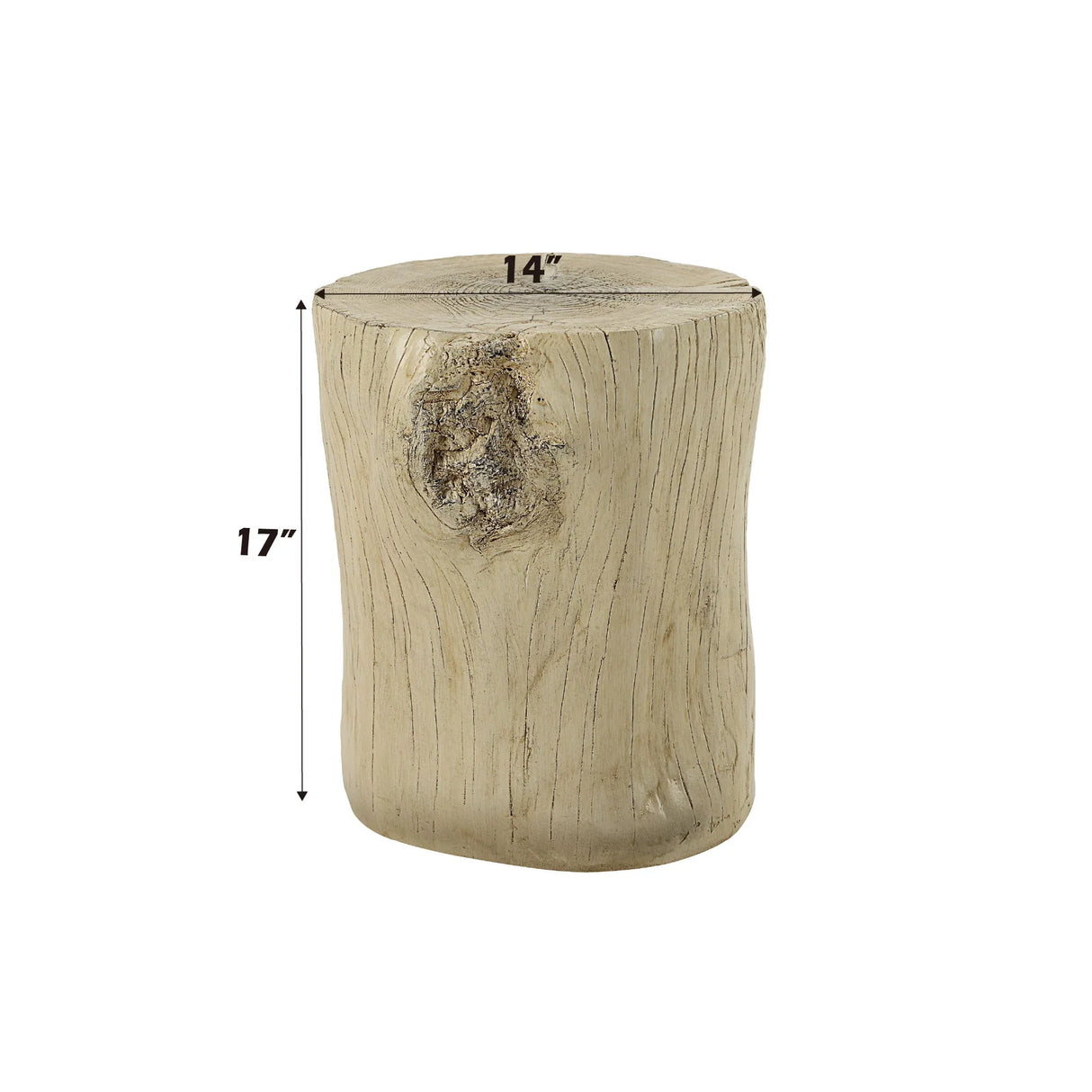 Gene - Fiber Concrete Accent Table - Brown - Furniture Home Direct