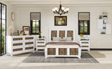 Bedroom Set Full Size Bed Dresser Nightstands Wood White - Furniture Home Direct