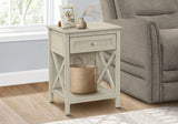 Accent End Table, 2 Tier, Storage Drawer, Transitional Style - Furniture Home Direct