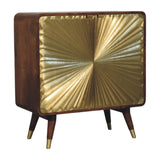 Avora - Brass Embossed 2 Door Cabinet - Brown / Golden - Furniture Home Direct