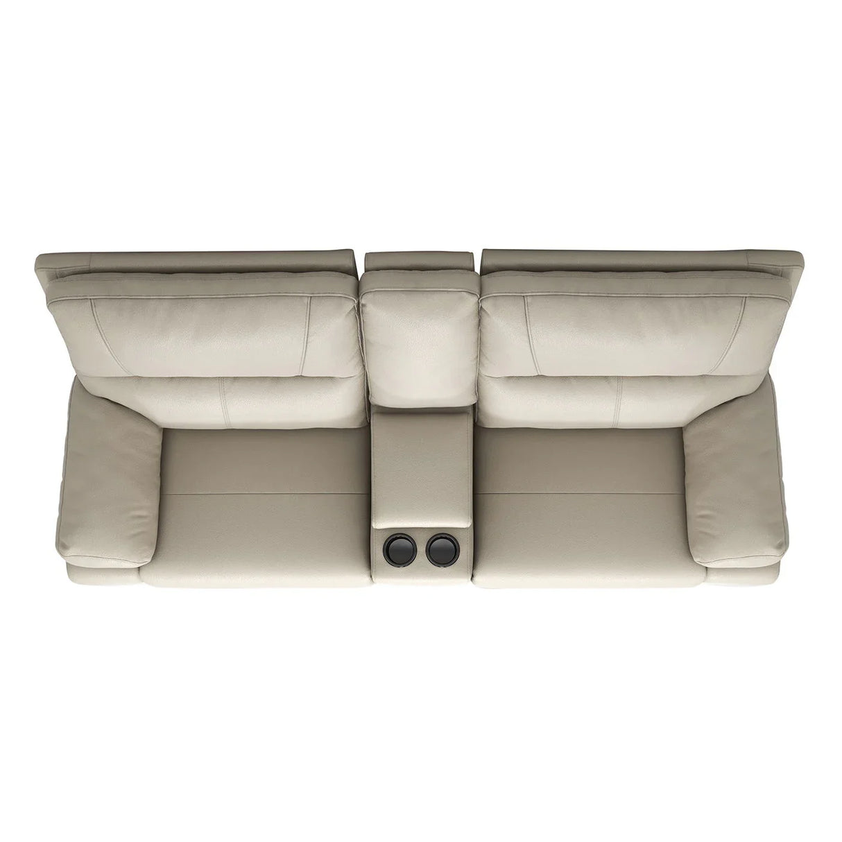 Malibu - Modern Power Motion Reclining Loveseat With Cup Holders - Beige - Furniture Home Direct