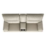 Malibu - Modern Power Motion Reclining Loveseat With Cup Holders - Beige - Furniture Home Direct