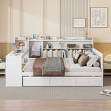 Daybed With 3 Drawers USB Ports And Desk - Furniture Home Direct