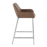 Daniella - Contemporary Fixed Height Counter Stool With Metal Legs (Set of 2) - Furniture Home Direct
