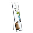 Aluminum Frame Minimalist Mirror, Bathroom Bedroom Wall Mirror, Elevating Contemporary Interiors, Can Be Wall Mounted Or Opened As A Standing Mirror - Black - Furniture Home Direct