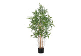 50" Tall, Artificial Plant, Bamboo Tree, Indoor, Faux, Fake, Floor, Greenery, Potted, Decorative - Green / Black - Furniture Home Direct