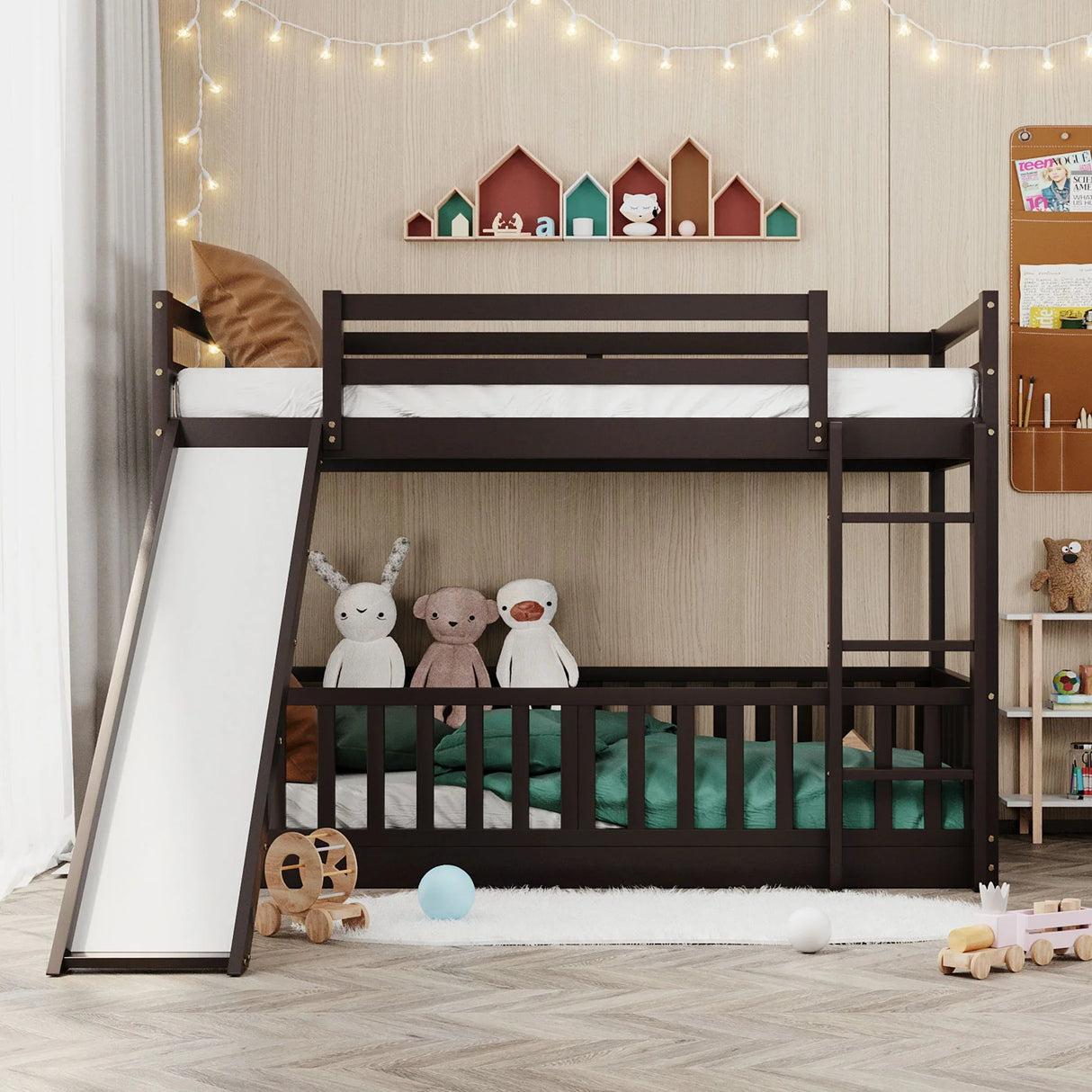 Bunk Bed With Convertible Ladder And Slide - Furniture Home Direct