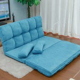 Double Chaise Lounge Sofa Floor Couch And Sofa With Two Pillows - Furniture Home Direct