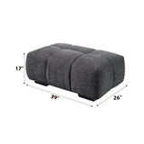 Chosen - Chenille Ottoman - Gray - Furniture Home Direct