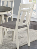 Dining Set Round Table With Chairs Antique White Gray - Furniture Home Direct