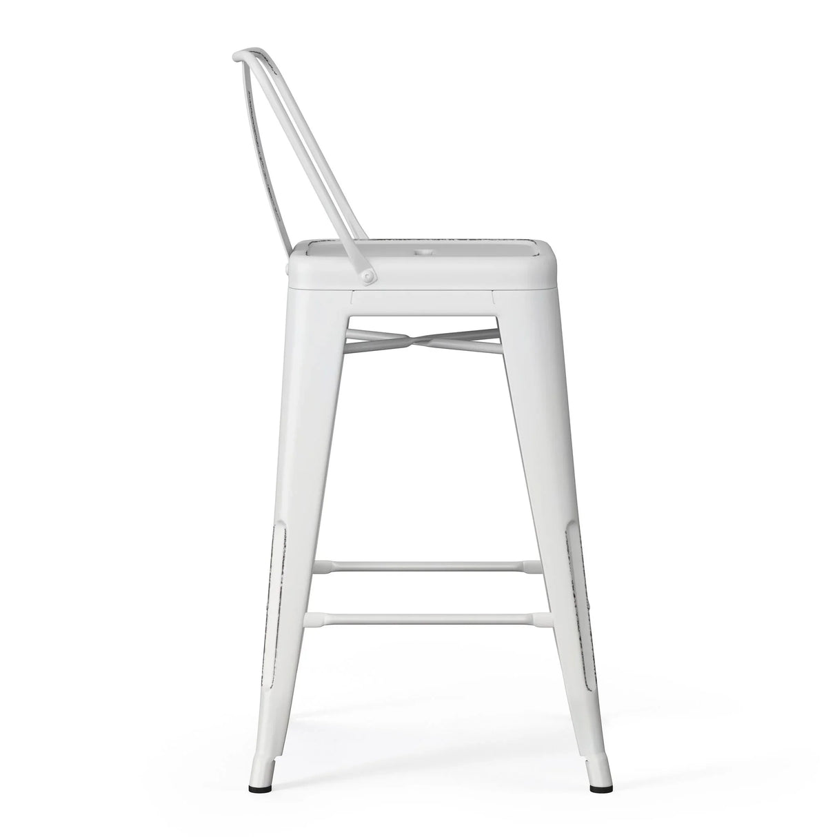 Rayne - Curved Back Metal Stool (Set of 2) - Furniture Home Direct