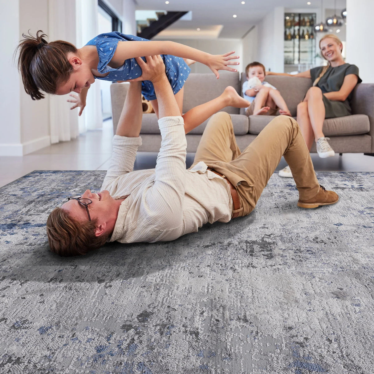 Marfi - Abstract Area Rug - Furniture Home Direct