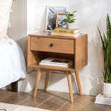 Mid Century Modern Single Drawer Nightstand - Furniture Home Direct