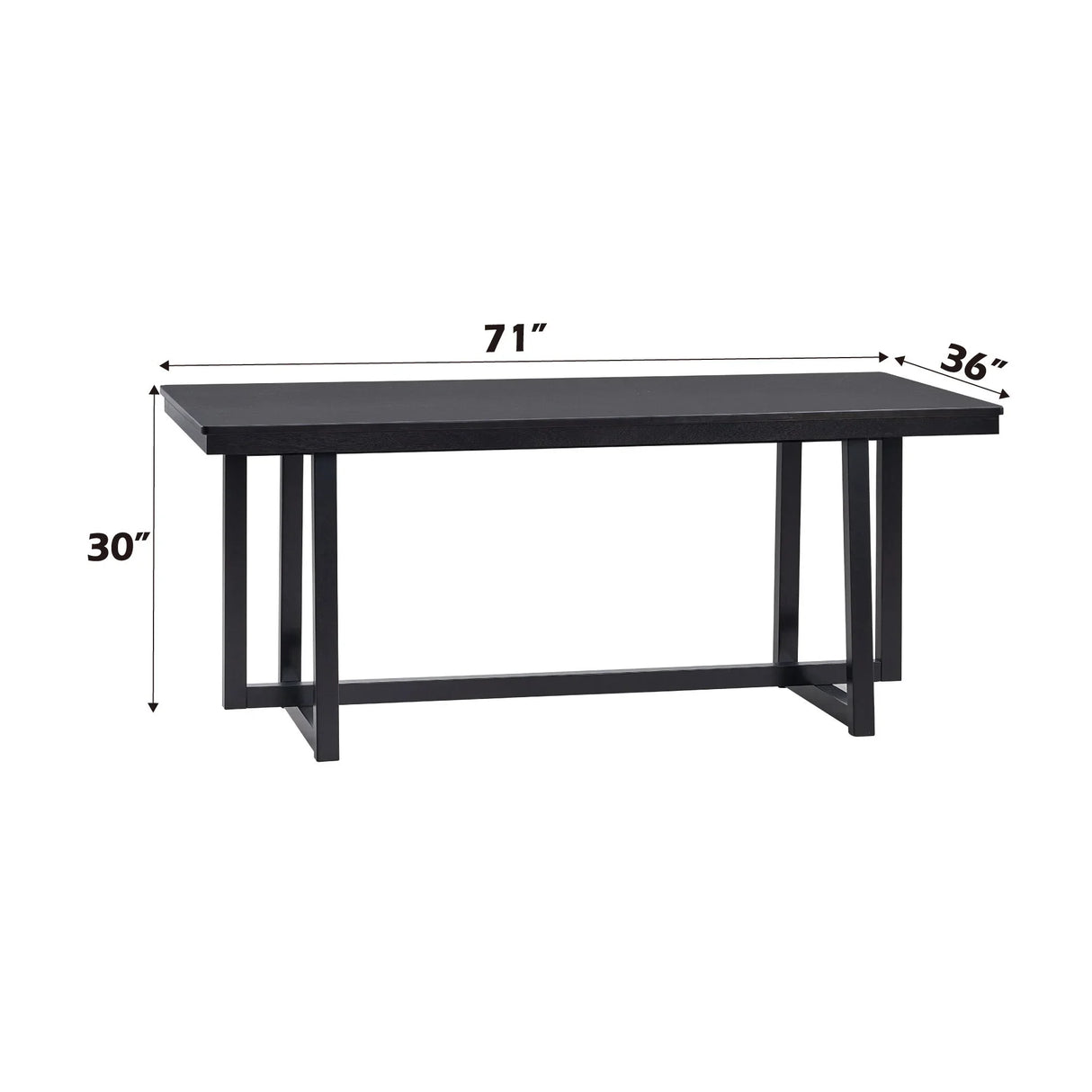 Kini - 7 Pieces Dining Room Set - Black - Furniture Home Direct