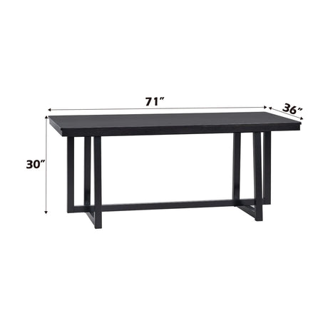 Kini - 7 Pieces Dining Room Set - Black - Furniture Home Direct