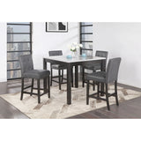 Leon - Bar Table And 4 Bar Stools - Espresso / White - Furniture Home Direct