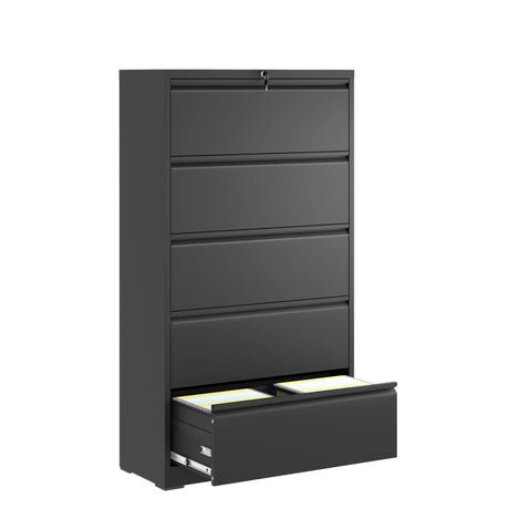 Premium Drawer Metal Lateral File Cabinet With Lock - Furniture Home Direct