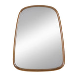 Irrgeular Mirror With Wood Frame, Wall Mirror For Living Room Bathroom Entryway - Brown - Furniture Home Direct
