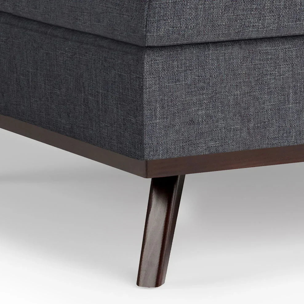 Owen - Square Coffee Table Storage Ottoman - Slate Gray - Furniture Home Direct