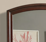 Bedroom Mirror Arched Wood Frame Classic Cappuccino - Furniture Home Direct