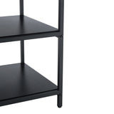 Dining Set Round Table With 4 Chairs Wood Top Black - Furniture Home Direct