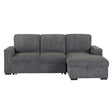 Sectional Sofa Right Chaise LShaped Textured Soft Grey - Furniture Home Direct