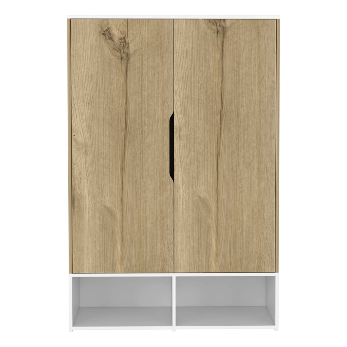 Wardrobe With Double Doors And Shoe Storage Modern Beige - Furniture Home Direct