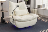 270 Swivel Glider Recliner Chair, Power Recliner Rocking Chair, USB Port Charge For Nursery Chair With Atmosphere Lamp For Living Room Bedroom Apartment - Furniture Home Direct