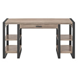 Modern Computer Desk With USB Ports - Driftwood - Furniture Home Direct