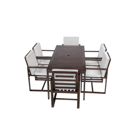 Patio Dining Set Outdoor Dining Table And Chair Set With And Removable Cushions For Patio - Furniture Home Direct