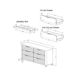 Laura - Dresser With Spacious Drawers - Silver - Furniture Home Direct