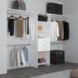 Closet System With 3 Drawers And 5 Shelves Modular White - Furniture Home Direct