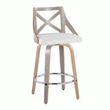 Charlotte - Farmhouse Fixed Height Counter Stool With Round Footrest (Set of 2) - Furniture Home Direct