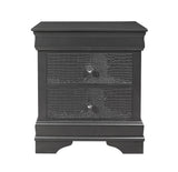 Queen Bedroom Set Modern Solid Wood 5 Piece Metallic Gray - Furniture Home Direct