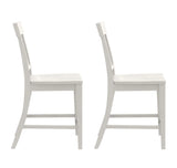 Haidel - Slat Back Counter Stools (Set of 2) - White - Furniture Home Direct