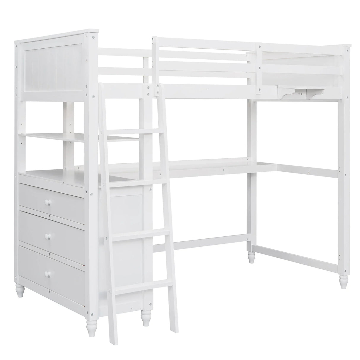 Loft Bed With Drawers With Desk And Shelves - Furniture Home Direct
