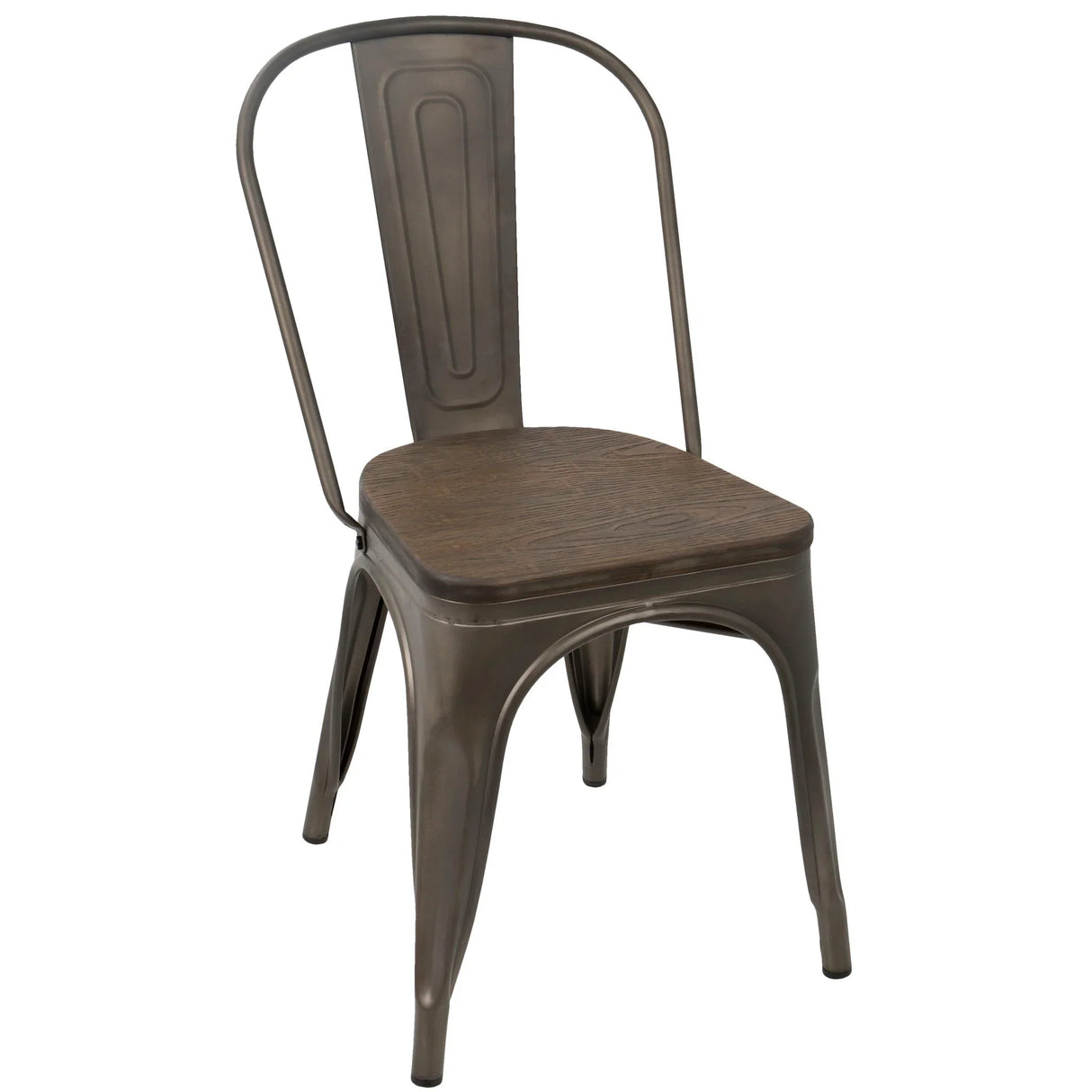 Oregon - IndustrialFarmhouse Stackable Dining Chair (Set of 2) - Furniture Home Direct