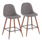Pebble - Mid Century Modern Counter Stool (Set of 2) - Furniture Home Direct