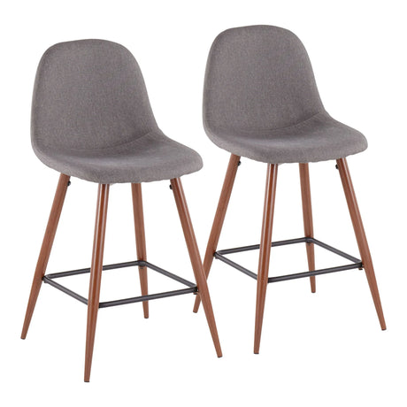 Pebble - Mid Century Modern Counter Stool (Set of 2) - Furniture Home Direct