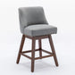 Counter Height Swivel Barstools, 26'' H Seat Height Upholstered Bar Stools (Set of 2), Fabric - Furniture Home Direct
