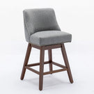 Counter Height Swivel Barstools, 26'' H Seat Height Upholstered Bar Stools (Set of 2), Fabric - Furniture Home Direct