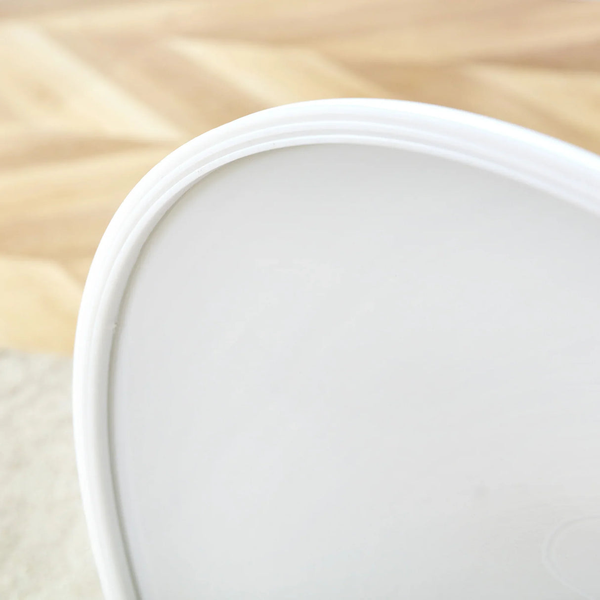 Dining Set Round White Table with PU Leather Chairs Black - Furniture Home Direct