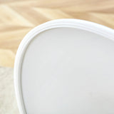 Dining Set Round White Table with PU Leather Chairs Black - Furniture Home Direct