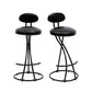 Bar Stools Upholstered Counter Height Barstools For Kitchen Island Modern PU Leather Dining Chairs With Footrest (Set of 2) - Furniture Home Direct